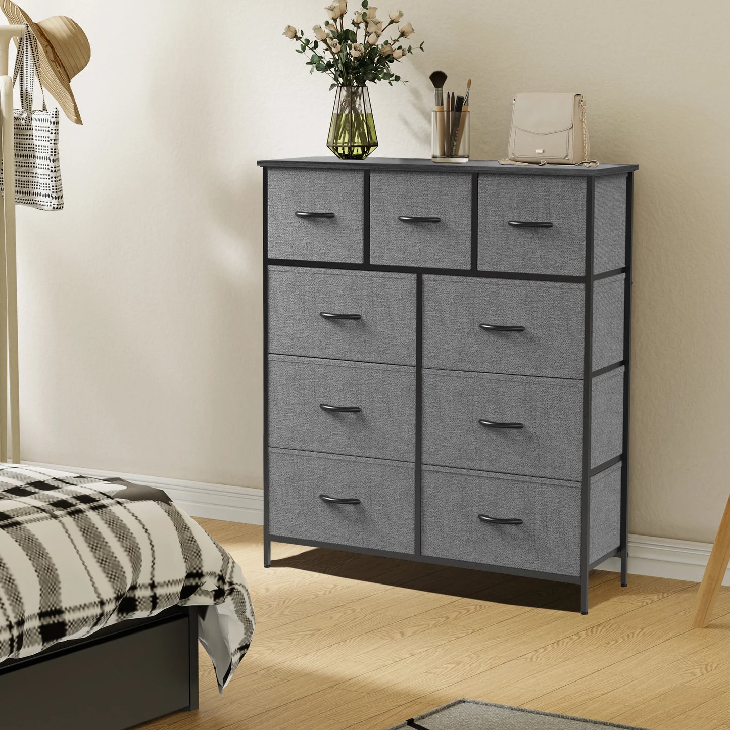 9-Drawer Fabric Dresser Organizer