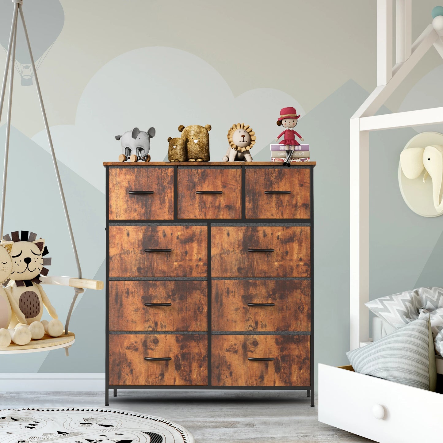 9-Drawer Fabric Dresser Organizer