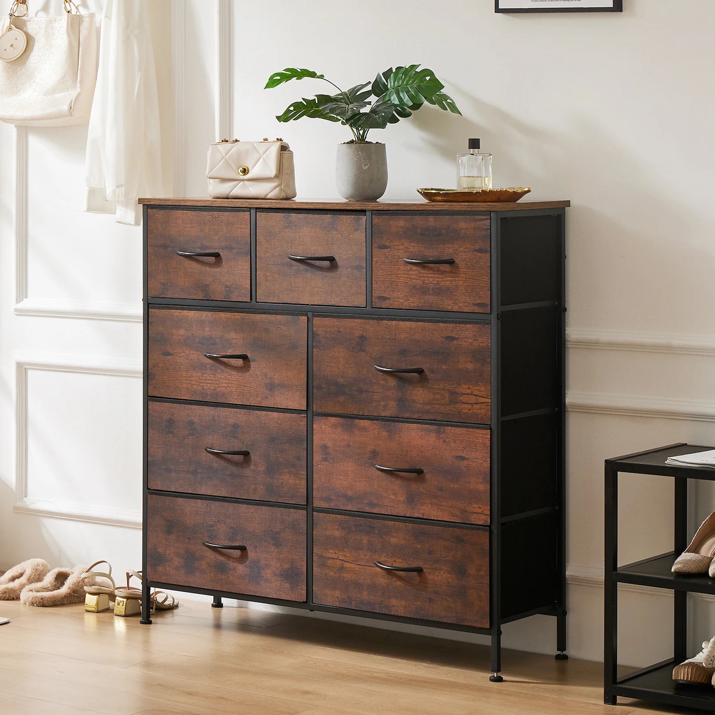 9-Drawer Fabric Dresser Organizer