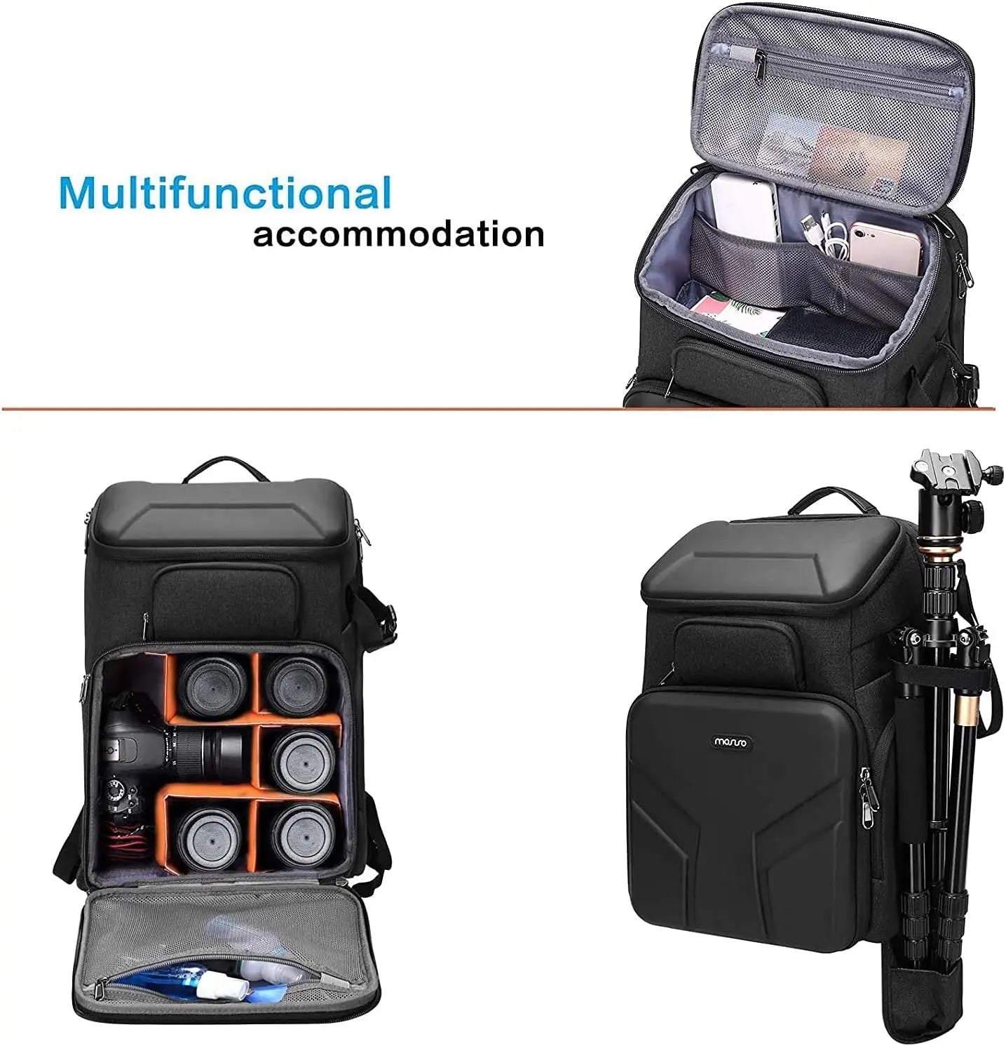Waterproof DSLR Camera & Laptop Backpack